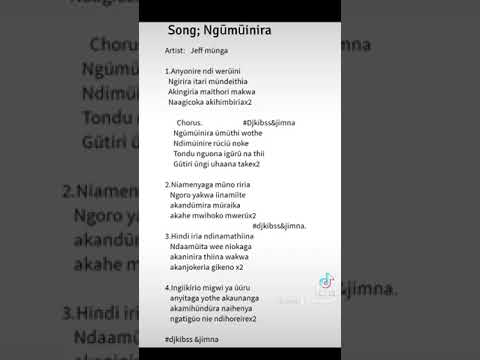 JEFF MUNGA WA WAITHIRA - NINGUMUINIRA CHALLENGE -FOR  SKIZA TUNE DIAL *860*280#