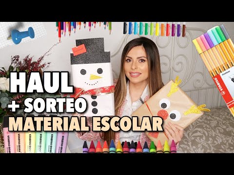 ¡HAUL MATERIAL ESCOLAR! Envolver REGALOS Navideños + SORTEO (Vlogmas 3) | AdvientoBstyle