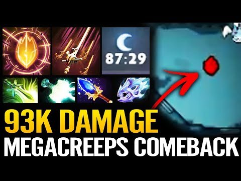 Pangolier MegaCreeps Comeback - 93k Damage Done on Hero EPIC Dota 2