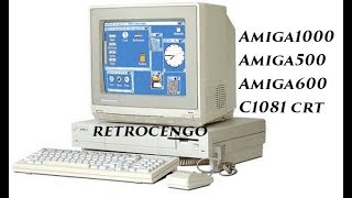 Commodore Amiga 1000 Amiga 500 Amiga 600 Commodore 1081 CRT unboxing and test