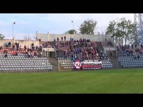 Doping kibiców Odry Opole na meczu z Puszczą