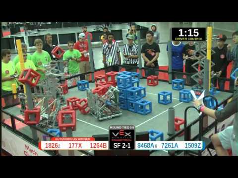 2015 VRC Math SF2-1 - 1826 177X 1264B vs 8468A 7261A 1509Z - 77 to 59 - VEX Worlds 2015 - Math Divi