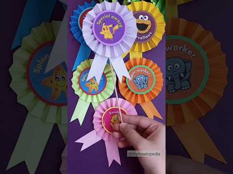 How to make paper badges #crafting #craft #paperart #diy #easydiy #papercrafting teacher #origami