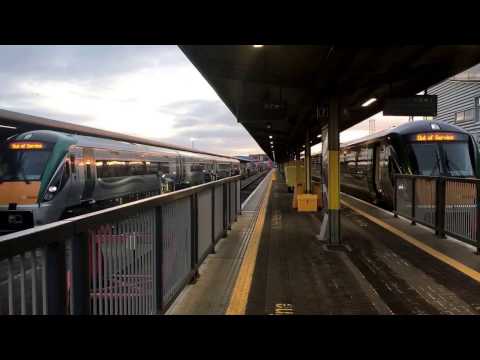 Irish Rail ICR 22000 DMUs standing at Heuston Platforms 6 and 8 (12/4/17)