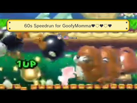 Super Mario Maker: 60s Speedrun for GoofyMomma♥♡♥♡♥ By: Momo