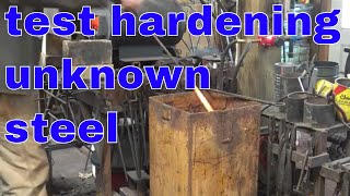 Test hardening unknown steels - basic blacksmithing