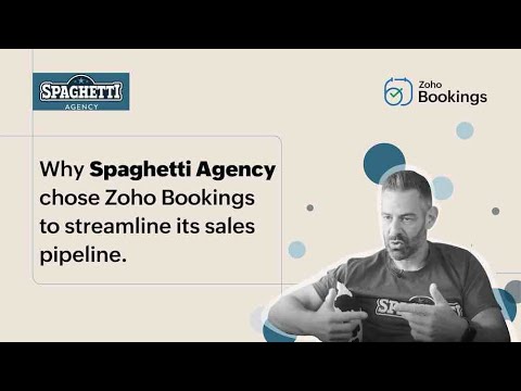 Video thumbnail: Zoho Bookings customer testimonial | How Spaghetti Agency increased sales with Zoho Bookings