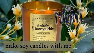 Make soy blend candles with me in the dark | cozy nighttime candle making 🌖