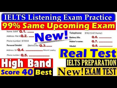 IELTS LISTENING PRACTICE TEST 2026 WITH ANSWERS | 06.01.2026
