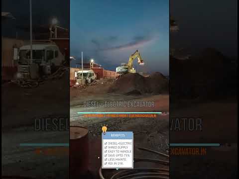 IRON ORE MINING OPERATION | DIESEL + ELECTRIC (DUAL) EXCAVATOR WORKING 24x7 | ElectricExcavator.in