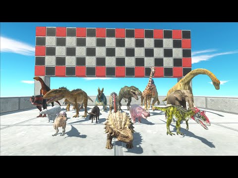 Race solo of dinosaurs vs animals - Animal Revolt Battle Simulator