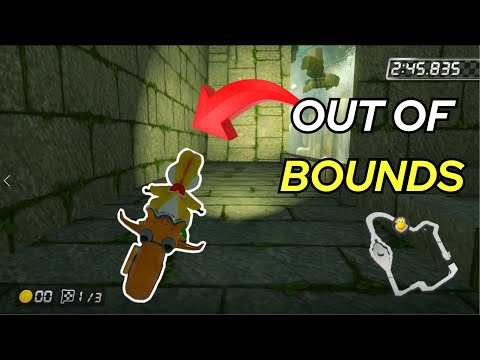 Out Of Bounds Glitch On Thwomp Ruins In Mario Kart 8 Deluxe