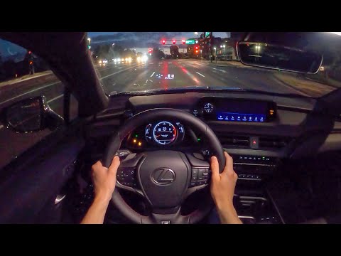 2022 Lexus UX200 F-Sport - POV Night Drive (Binaural Audio)