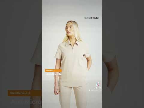 KIRO Side Pocket Zip Neck Top featuring Invisible side pockets  #doctorslife #nurse #dentist  #vet