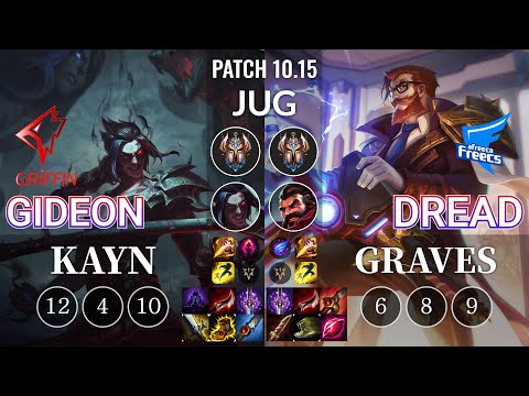 GRF GIDEON Kayn vs AF Dread Graves Jungle - KR Patch 10.15
