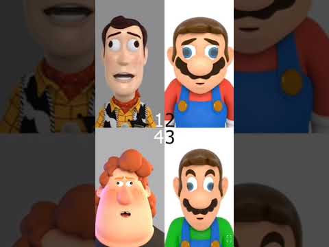 Mario And Woody Baby GUGU GAGA 🤣#mytalkingtom2 #challenge #funny #sherts #meme