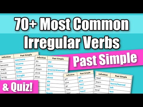 70+ Most Common Irregular Verbs in the Past Simple with Sentence Examples | English Grammar Lesson