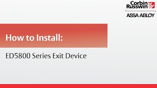 ED5800 Series Installation Video