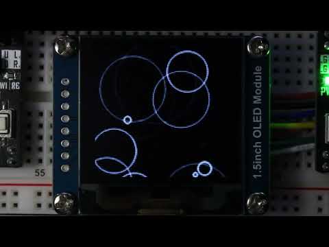 Grayscale OLED Graphics Demo: Ripples