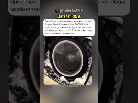 Lente Anti-Chuva #curiosidades #mistérios
