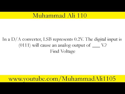 In a D/A converter, LSB represents 0.2V