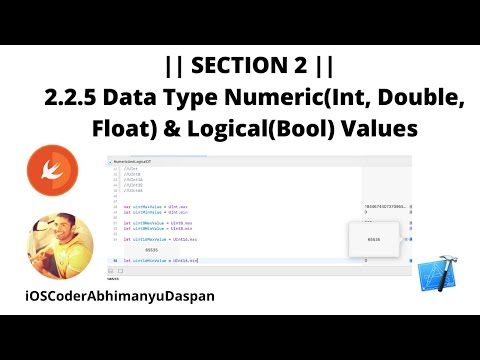 || SECTION 2 || : 2.2.5  Numeric & Logical Data Type in Swift