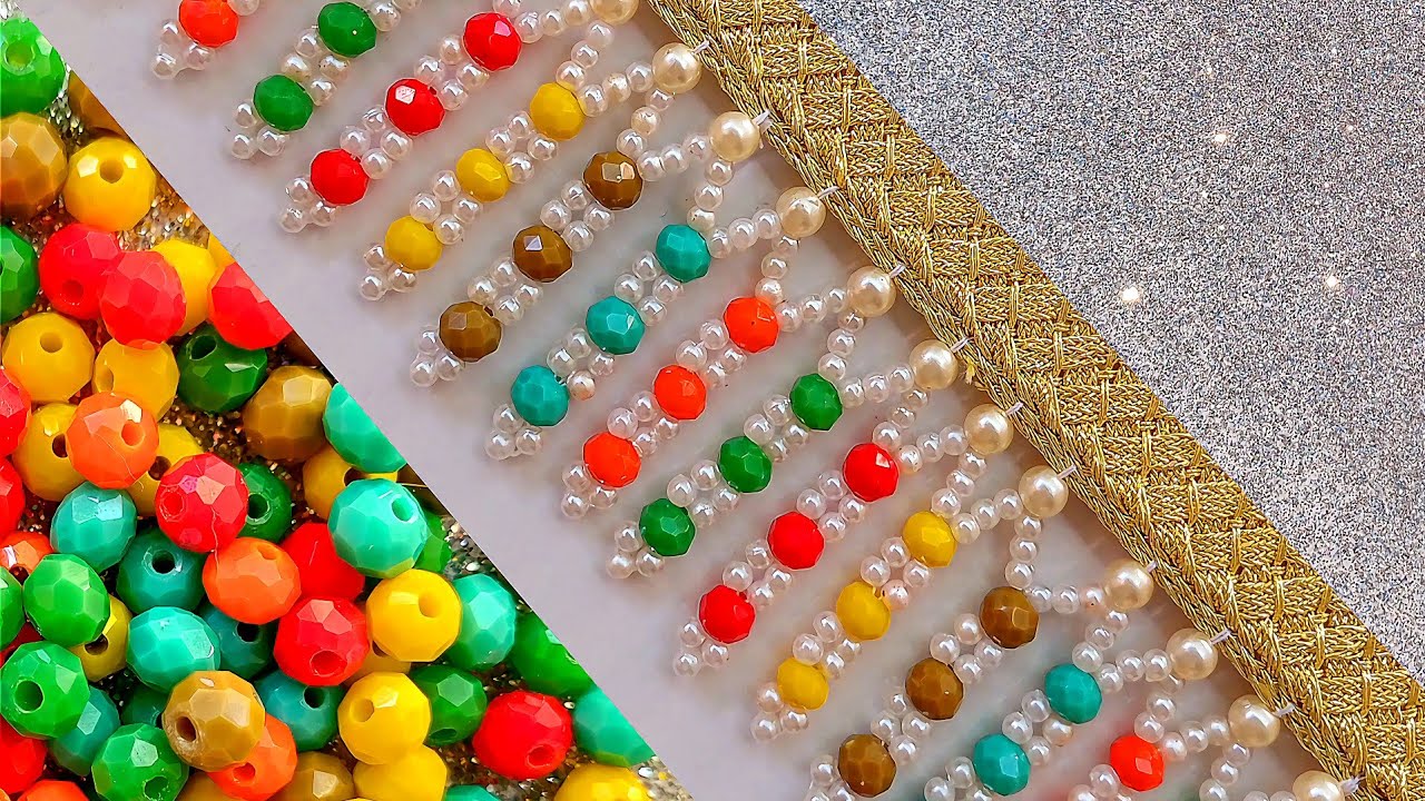 Teaching an example of extremely beautiful and colorful embroidery💛💜❤️💙🧡🩷💚#diy