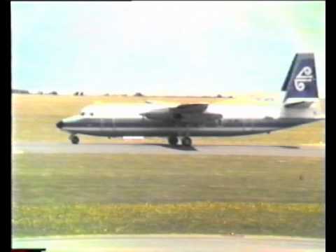 Aircraft Fokker Friendship at Nelson Airport.New Zealand.1986.