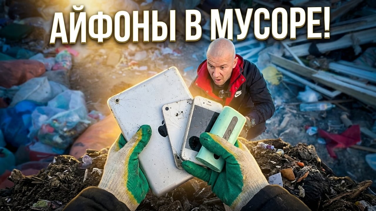 Айфоны в мусоре! Нашёл iPhone и iPad на СВАЛКЕ