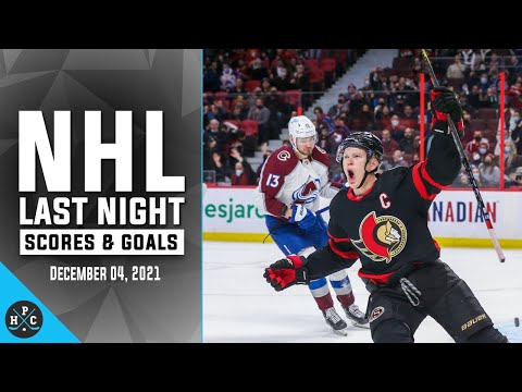 NHL Last Night: All 66 Goals and Scores on December 04, 2021