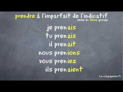 comment conjuguer le verbe prendre a l'imparfait