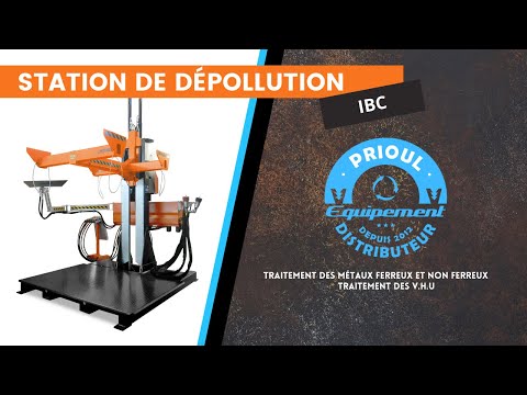 Station de dépollution VHU Iris Mec - IBC avec système de récupération et stockage des fluides, huiles et carburants_4