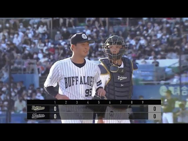 【1回裏】プロ初奪三振!! バファローズ・東晃平 初登板・初先発で3者凡退の立ち上がりを披露!! 2022年7月30日 千葉ロッテマリーンズ 対 オリックス・バファローズ