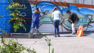 preview picture of video 'Erlen-WHAT: Graffiti-Kunst auf der Baustelle'