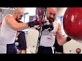 TYSON FURY PUMMELING AQUA BAG WITH UPPERCUTS & HOOKS - STAYING READY FOR ANTHONY JOSHUA