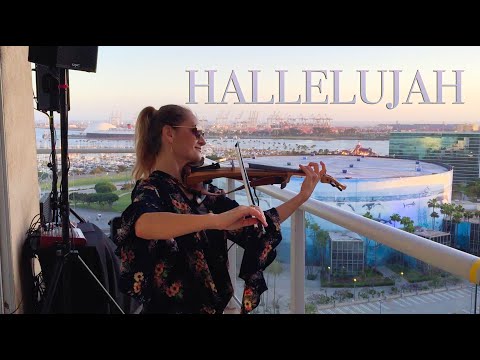 Violin Sunset Hallelujah for Neighbors during Quarantine - Marta Z - California Balcony Concert