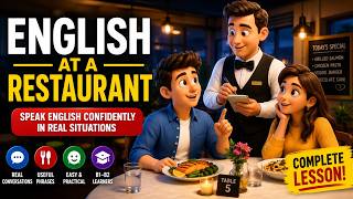 Easy English for Restaurants | Phrases for Every Situation | Speak Naturally | #Restaurants
