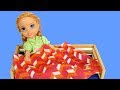 Pretend Sick ! Elsa and Anna toddlers morning routine on a school day