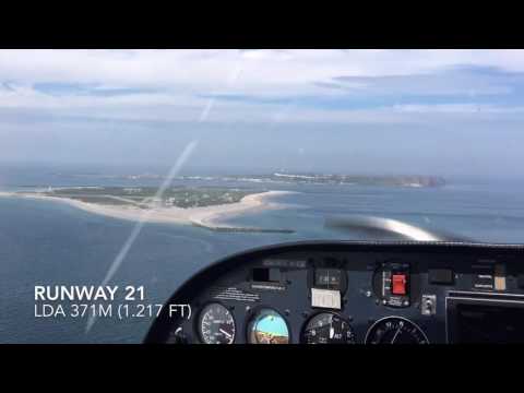 VFR approach to Helgoland EDXH