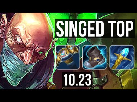 SINGED vs JAX (TOP) | Rank 1 Singed, 4/0/4 | JP Grandmaster | v10.23
