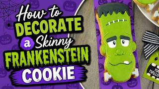 How to Decorate a Skinny Frankenstein Cookie for Halloween