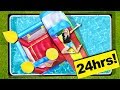24 Hours Overnight Inside A BOUNCE HOUSE In My BACKYARD POOL Rebecca Zamolo