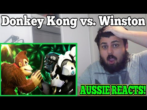 Aussie Reacts! Donkey Kong vs. Winston #dk #winston #rapbattle