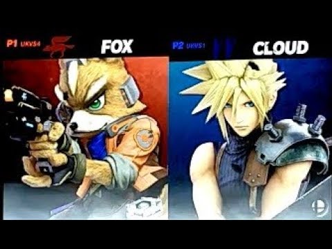 Super Smash Bros. Ultimate: Cloud (Ander) Vs Fox (Skarfelt) UKVS Gameplay (No Items)