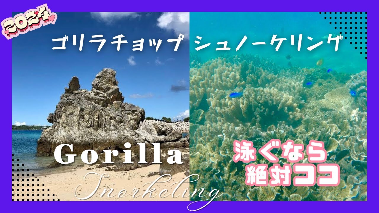 ★沖繩 シュノーケリング★『ゴリラチョップ』泳ぐなら絶対ココ　魚と珊瑚礁だらけのビーチ