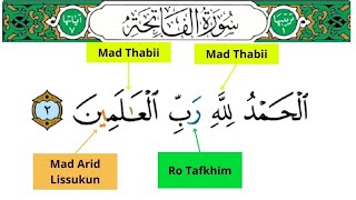 Download lagu Tajwid Surah Al-Fatihah Ayat 1-7 Full | Belajar Tajwid Al Quran Lengkap dengan Warna. mp3