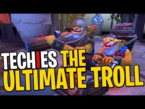 Techies the Ultimate Troll - DotA 2 Funny Moments