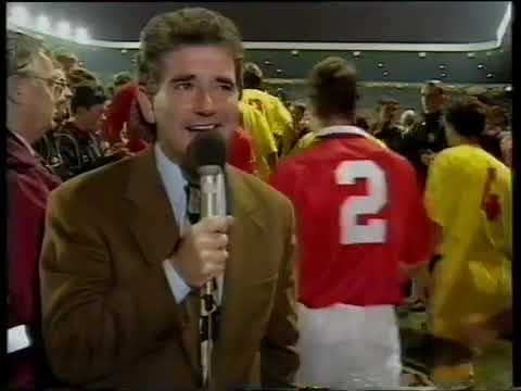 93 - 94  Manchester United 3 - 3 Galatasaray. UEFA Şampiyonlar Ligi 2. Ön Eleme  ilk maçı. İngilizce