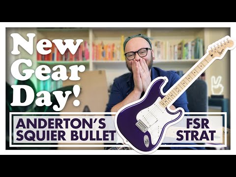 New Gear Day! Anderton's Purple Squier Bullet Stratocaster In-Depth Look