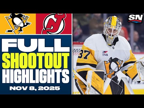 Pittsburgh Penguins at New Jersey Devils | FULL Shootout Highlights - November 8, 2025